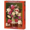 Puzzle 500 elementów Piękne piwonie, wazon, kwiaty