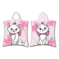 Marie Cat Pink flower poncho